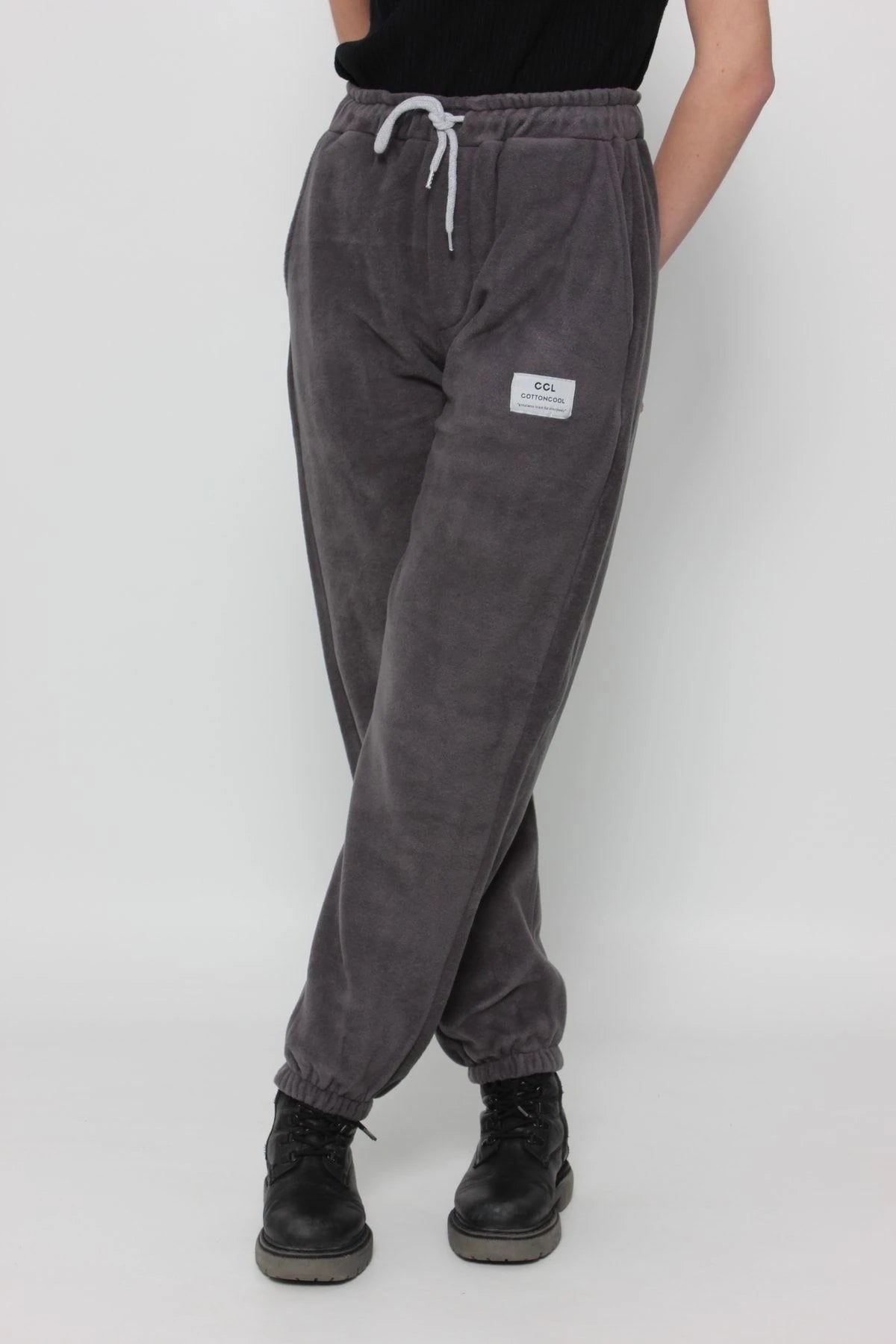 Kadın Oversize Polar Eşofman Alt Antrasi̇t
