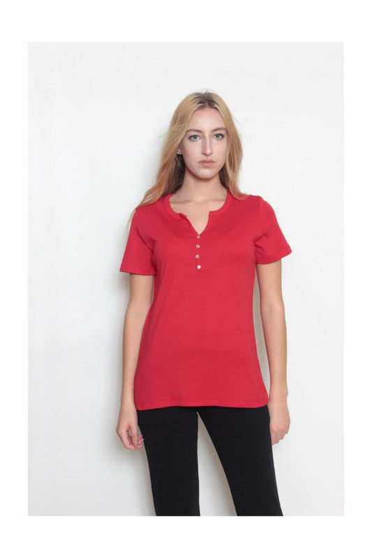 Kadın Kırmızı Tshirt Kırmızı
