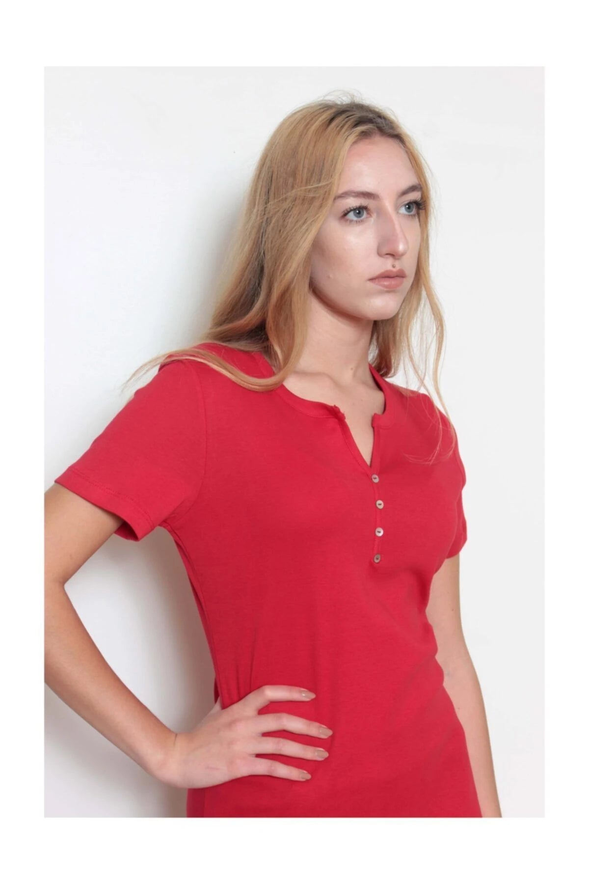 Kadın Kırmızı Tshirt Kırmızı