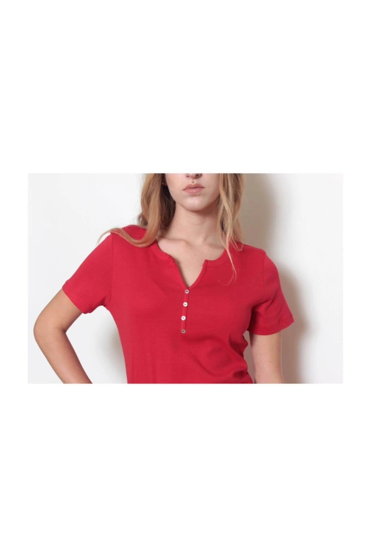 Kadın Kırmızı Tshirt Kırmızı