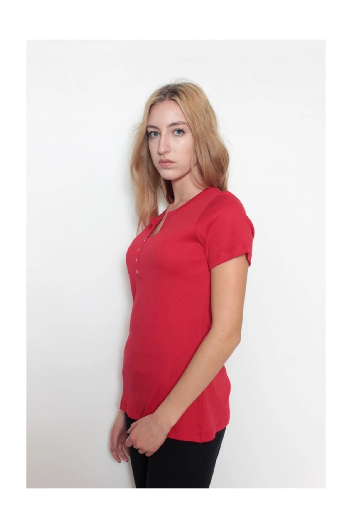 Kadın Kırmızı Tshirt Kırmızı